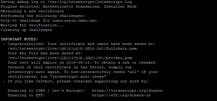 Lets Encrypt generate certificate 4