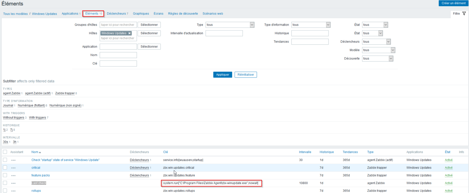 Zabbix, Surveiller Windows Update La Boite à JB